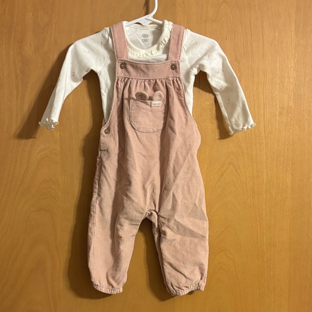 Adorable Pink Kids Overalls